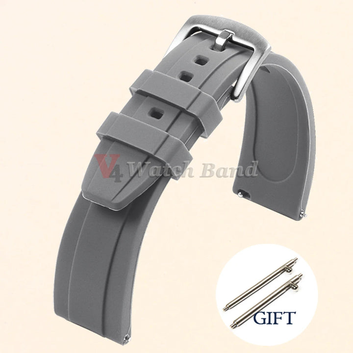 Universal Waterproof Silicone/Rubber Watch Strap 20/22mm