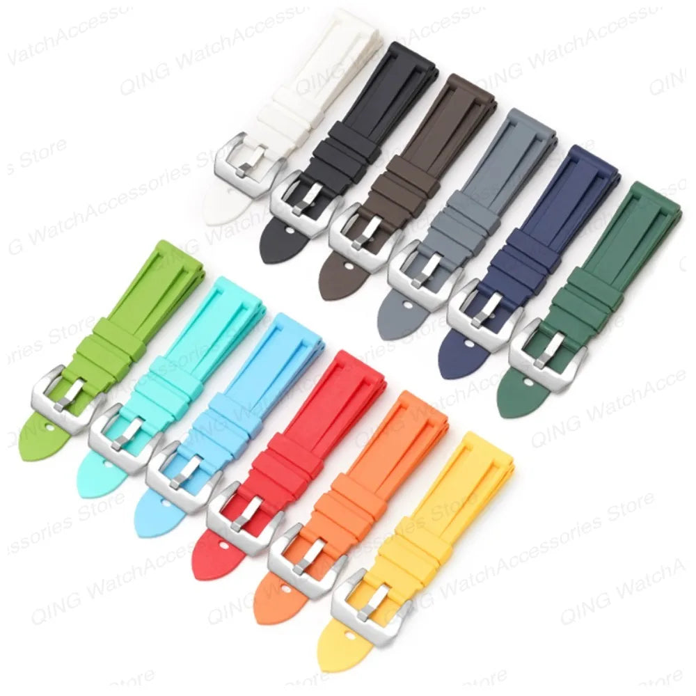Universal Silicone Rubber Watch Strap – Sport Wristband (20-26mm)