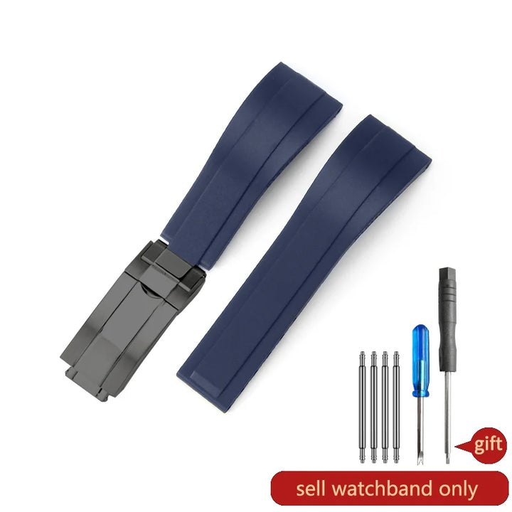 Flat Interface Silicone Watch Strap 20mm for Rolex Daytona & GMT 2