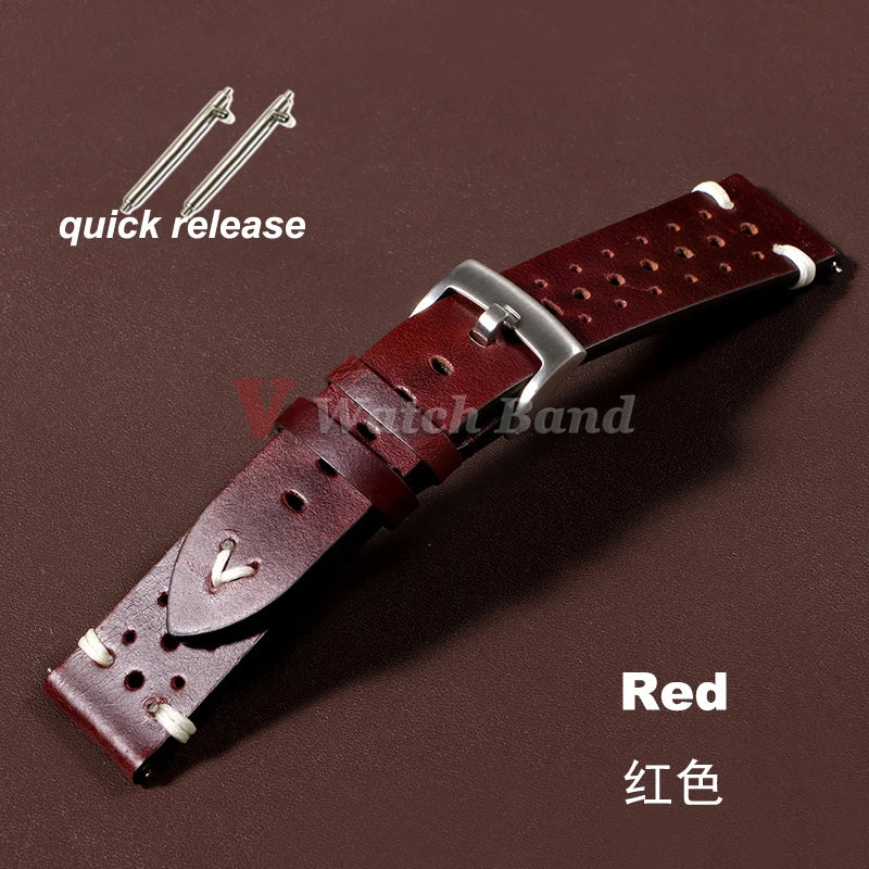 Premium Cowhide Leather Watch Strap 20/22mm (Quick Release)