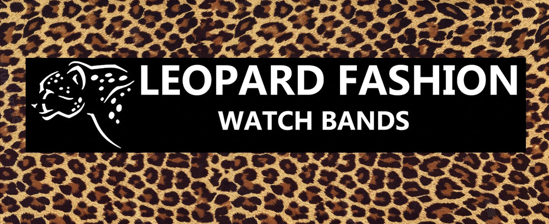 Leopard Print Leather Watch Strap 20/22mm (Quick Release)