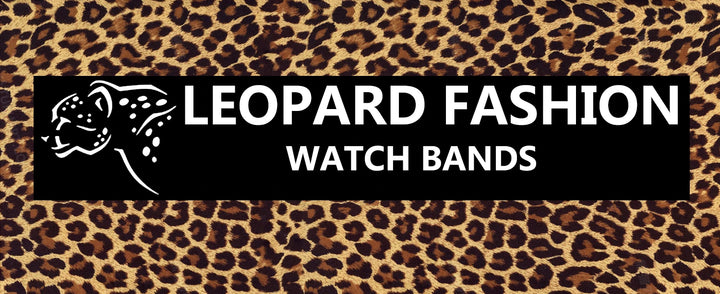 Leopard Print Leather Watch Band 20/22mm (Quick Release)