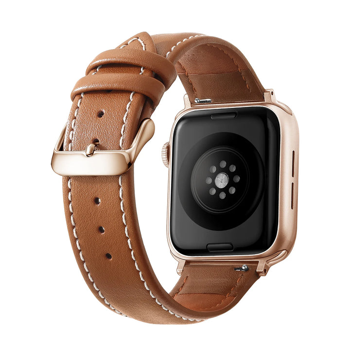 Genuine Leather Apple Watch Band 40–49mm for iWatch Series 3–8 & Ultra