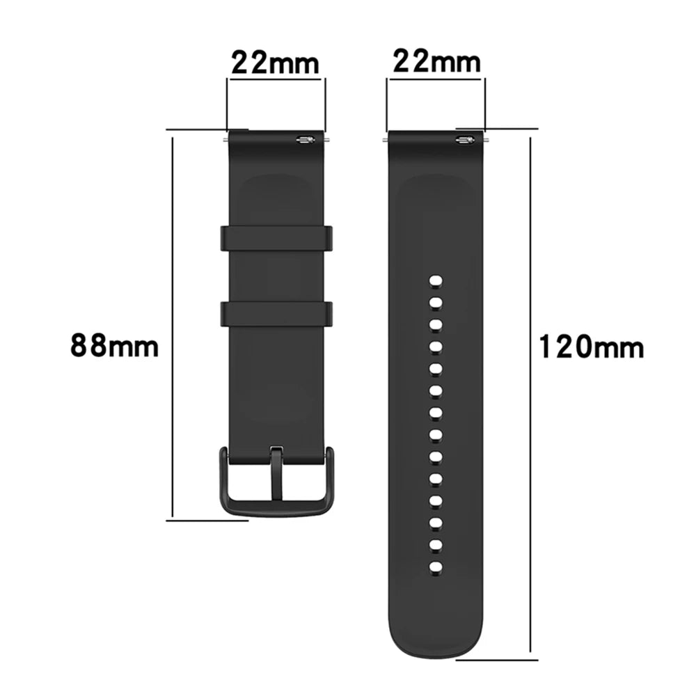 Silicone Strap for Garmin Vivoactive, Forerunner & Huawei Watch (20-22mm)