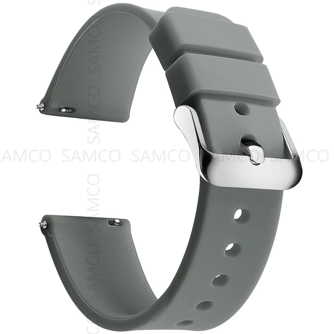 Fashion Silicone Watch Straps – Multiple Colors (14–24mm)