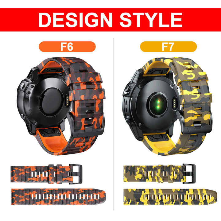 EasyFit Silicone Watch Strap 22/26mm Quick Release for Garmin Fenix & Epix Pro Gen2