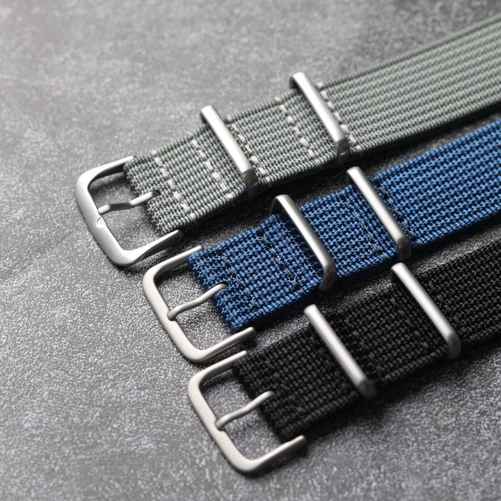Nylon Ribbed Watch Strap 18–22mm