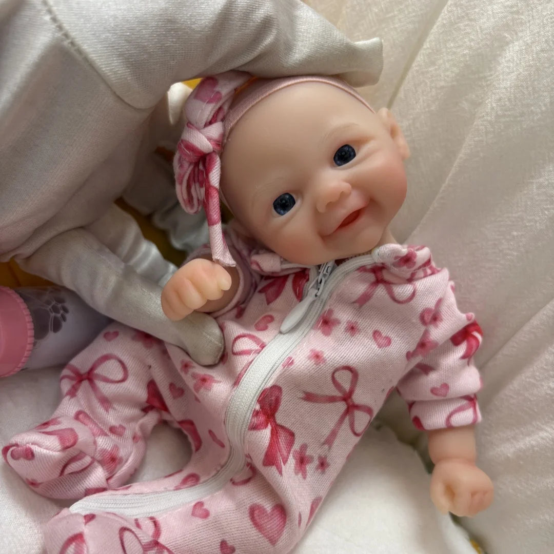 20 cm 2‑Style Waterproof Soft Mini Silicone Bebe Reborn Dolls