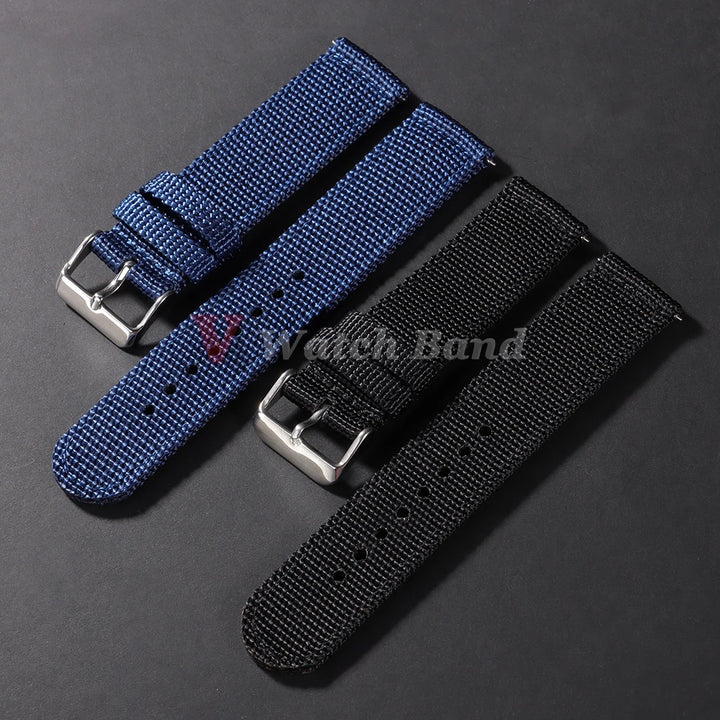 18/20/22/24mm Nylon Watch Band for Seiko Army Military Canvas Woven Nylon Strap Quick Release Wristband Men's Sport Watch Bands