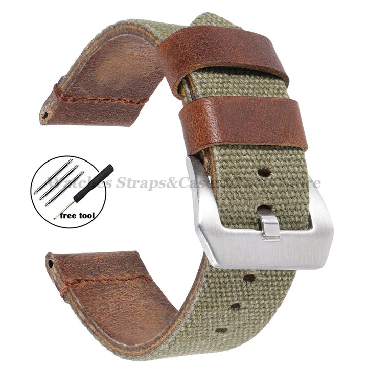 High Quality Durable Nylon Watch Strap Men Women Watchband 20mm 22mm 24mm for Panerai Retro Wristband Release Universal Bracelet