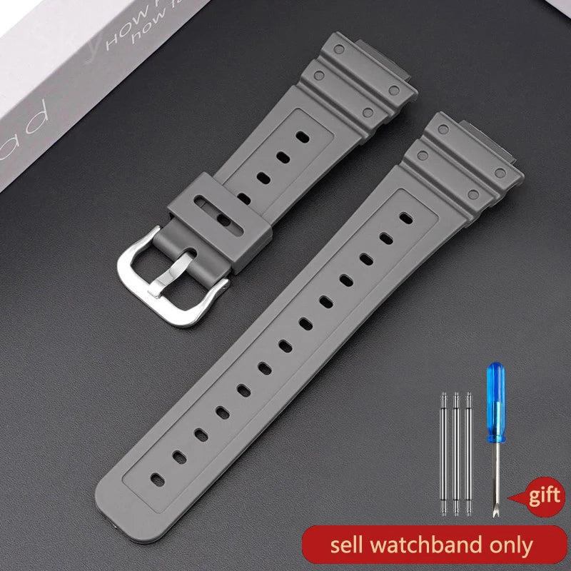 Anti-Allergy Resin Watch Strap with Stainless Steel Buckle for Casio G-Shock DW & GW Serie