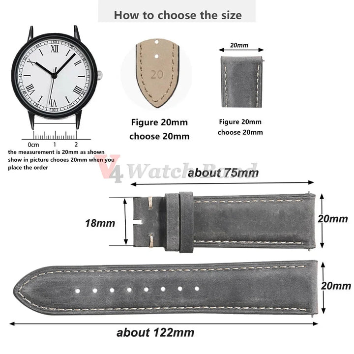 Genuine Calfskin Leather Watch Band 14–24mm for Omega & Seiko (Butterfly Buckle, Brown)