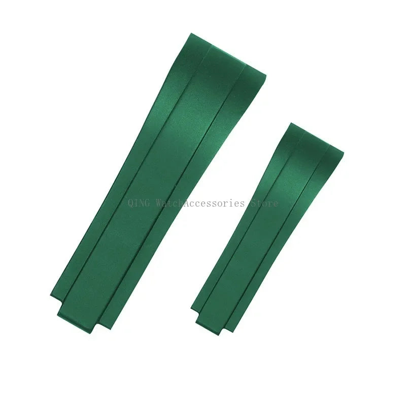 Rubber Silicone Watch Strap for Rolex Oysterflex – 20mm, Folding Buckle