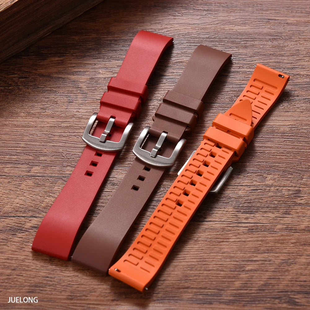 NATOBELT Quick Release Bands Diving Watch Accessories Premium Classic FKM Fluorine Rubber Watch Strap 18-19-20-21-22-23-24mm