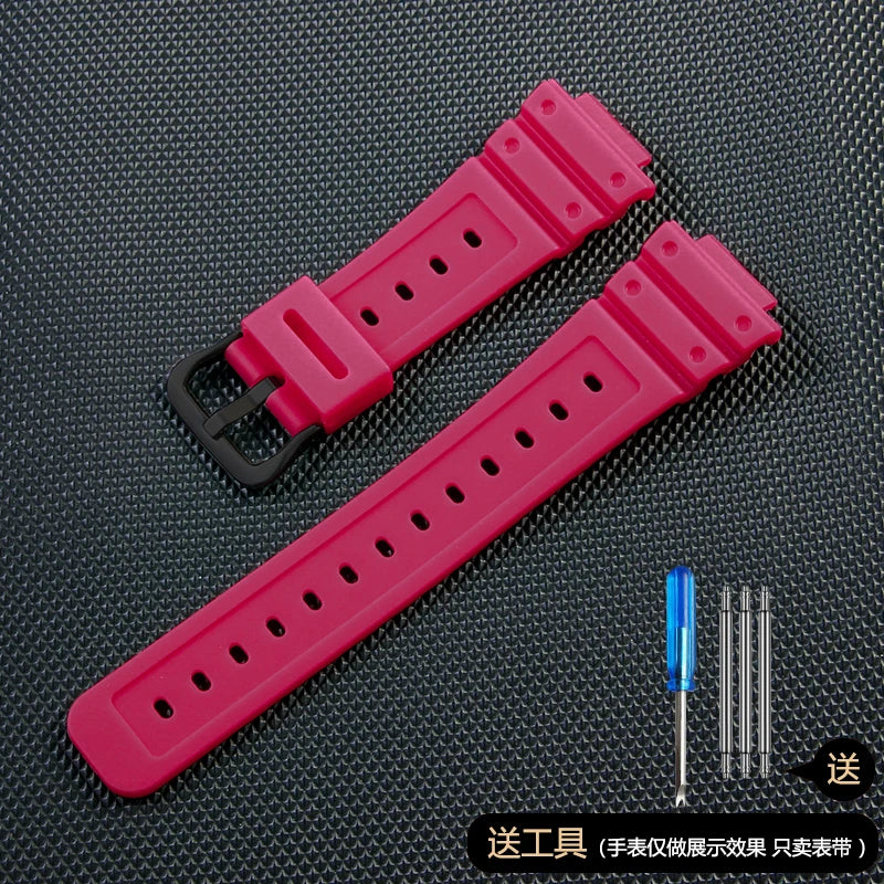 Anti-Allergy Resin Watch Strap with Stainless Steel Buckle for Casio G-Shock DW & GW Serie
