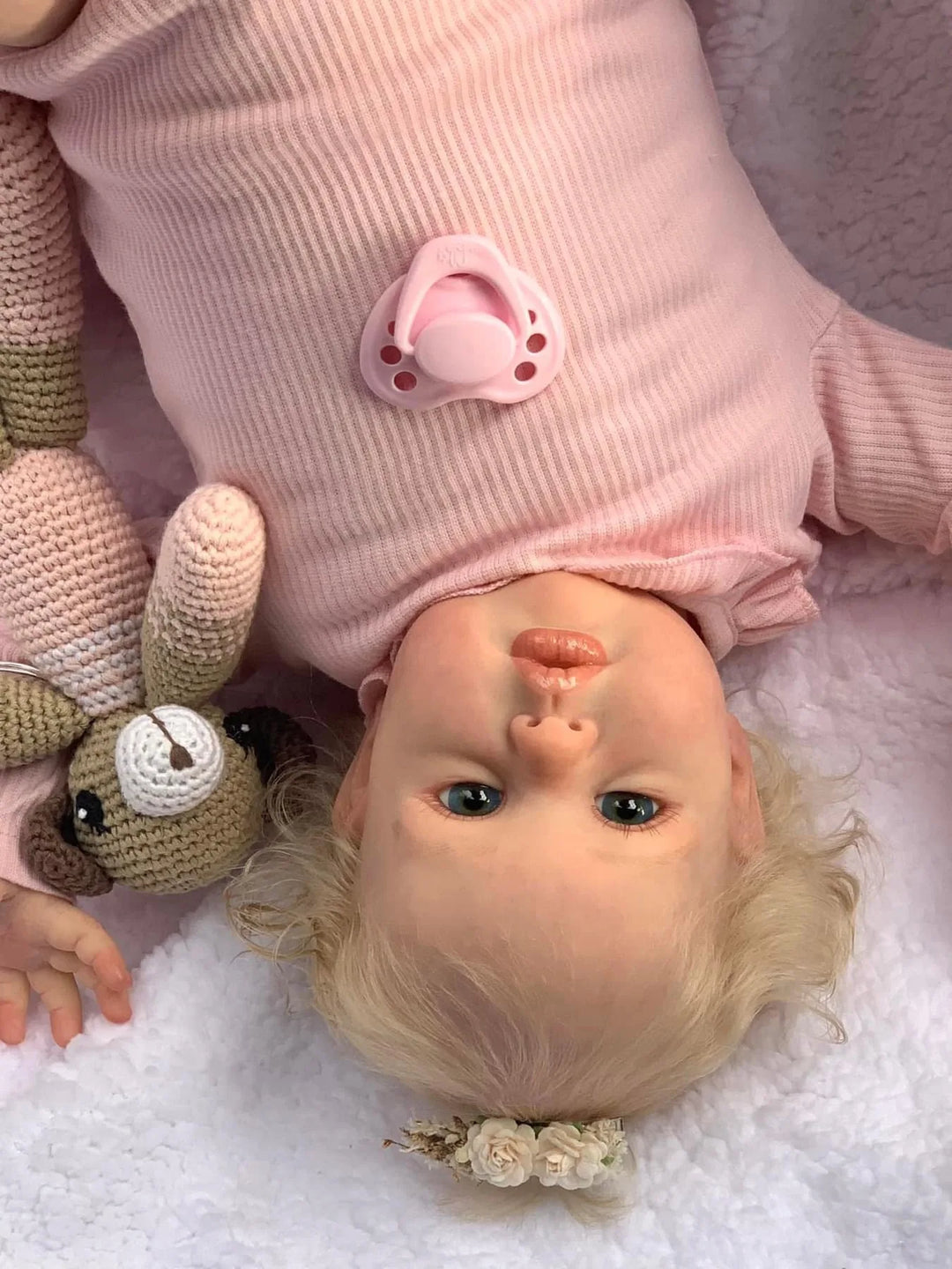 24" Ellie Realistic Toddler Girl Reborn Doll (Soft Touch, Hand‑Rooted Hair)