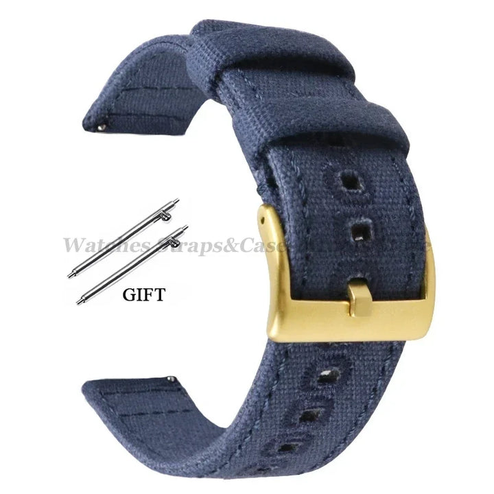 Braided Canvas Watch Strap 18–22mm
