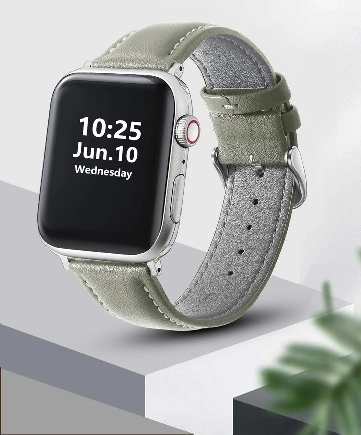 Genuine Leather Apple Watch Band 40–49mm for iWatch Series 3–8 & Ultra