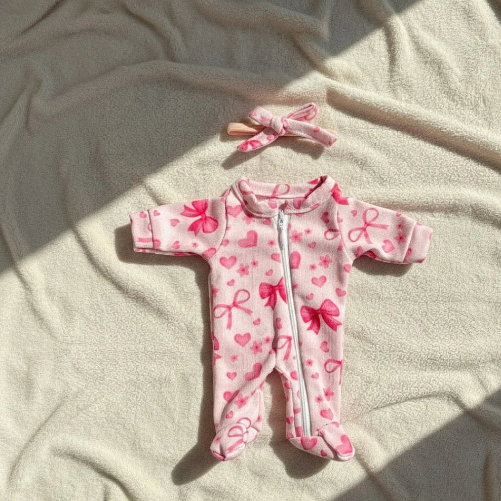 4‑Style Romper Outfits for 8–9″ Newborn Dolls