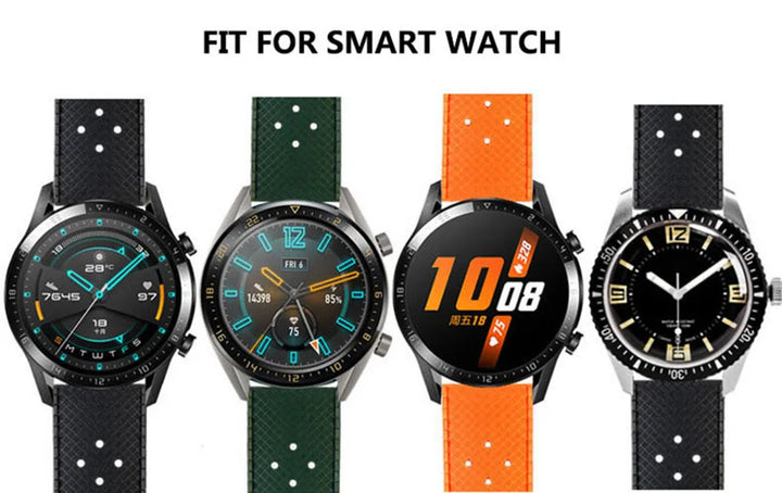 Tropical Silicone Watch Band 18–22mm (Quick Release)
