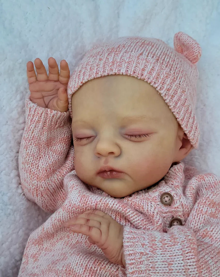 19″ Lily & Irys Lifelike Reborn Twins – Hand‑Painted Hair & Soft Cloth Body