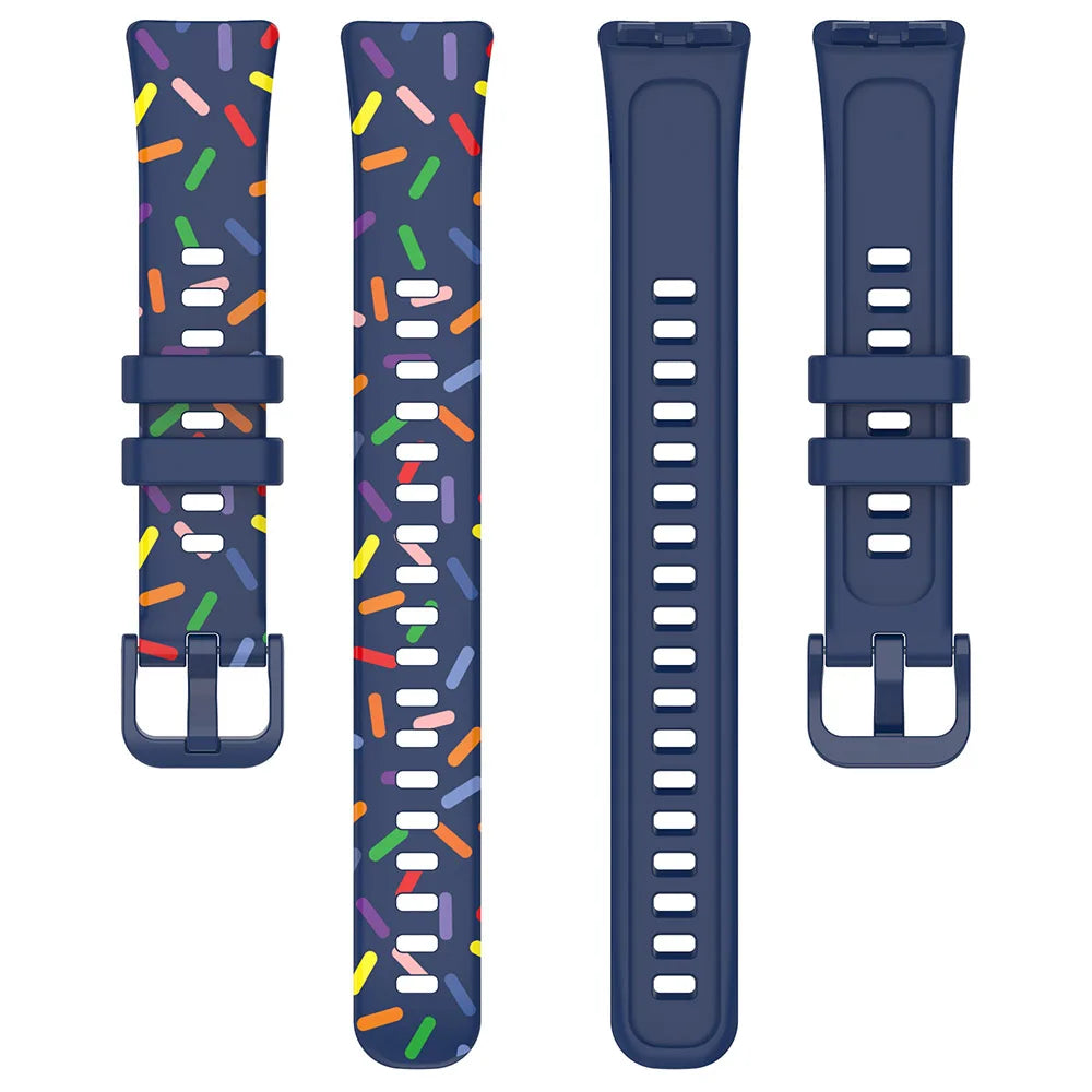 Printed Silicone Strap for Huawei Band 8-10