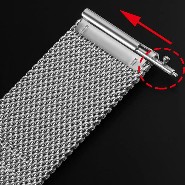 0.6mm Milanese Mesh Watch Strap – 12–24mm for Seiko & DW