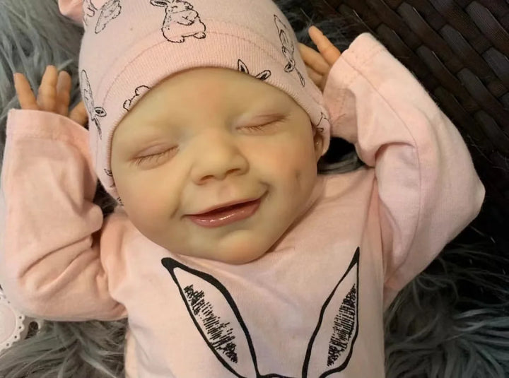 20″ April Painted Reborn Doll Kit – Hand‑Rooted Lashes & Cloth Body