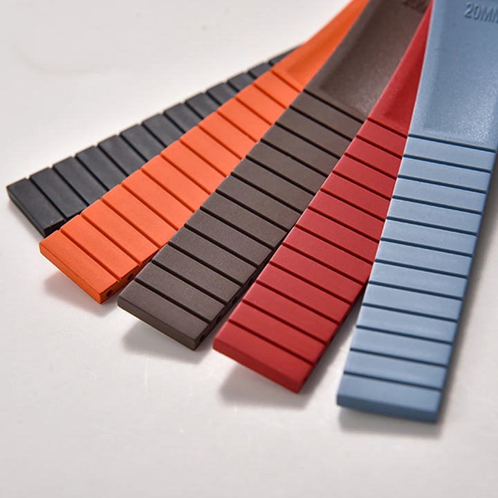 NATOBEL Mosaic FKM Rubber Watch Strap – 20/22mm Quick Release Diver Strap