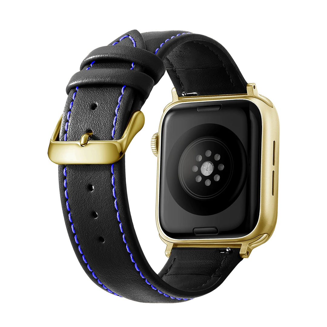 Genuine Leather Apple Watch Band 40–49mm for iWatch Series 3–8 & Ultra