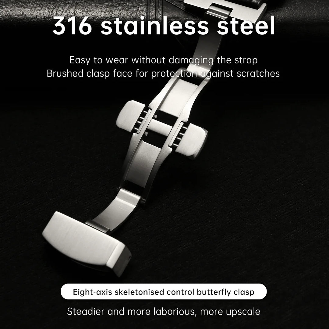 MAIKES Calf Leather Watch Strap Quick Release Bracelet For Longines Omega IWC Watchbands 20mm 21mm 22mm Watch Band