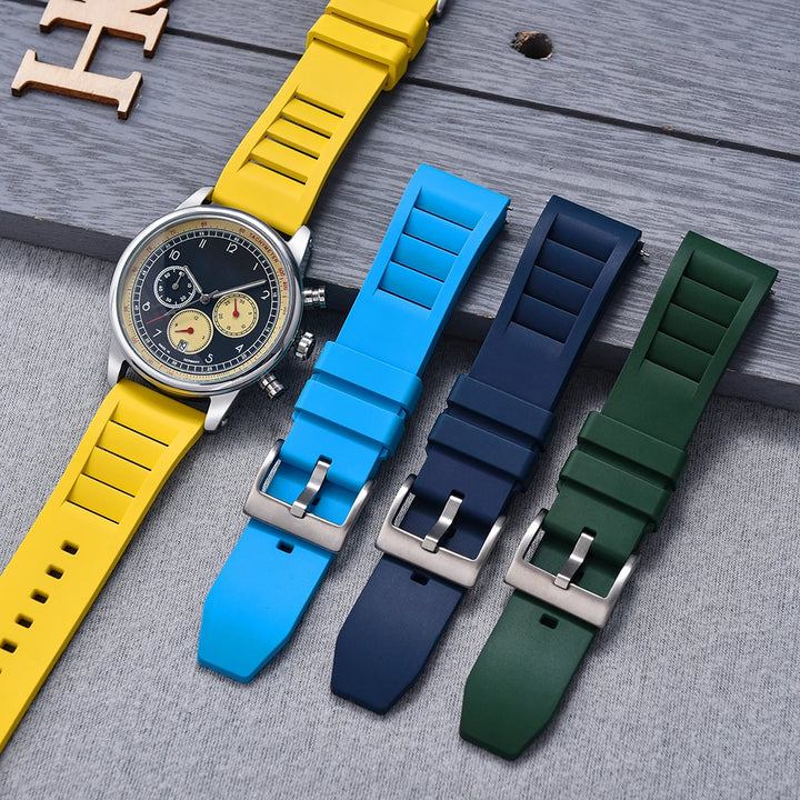 Premium Fluoro Rubber Watch Band Quick Release FKM Rubber Watch Strap 20mm 22mm Watch Strap Watch Replacement Watchband