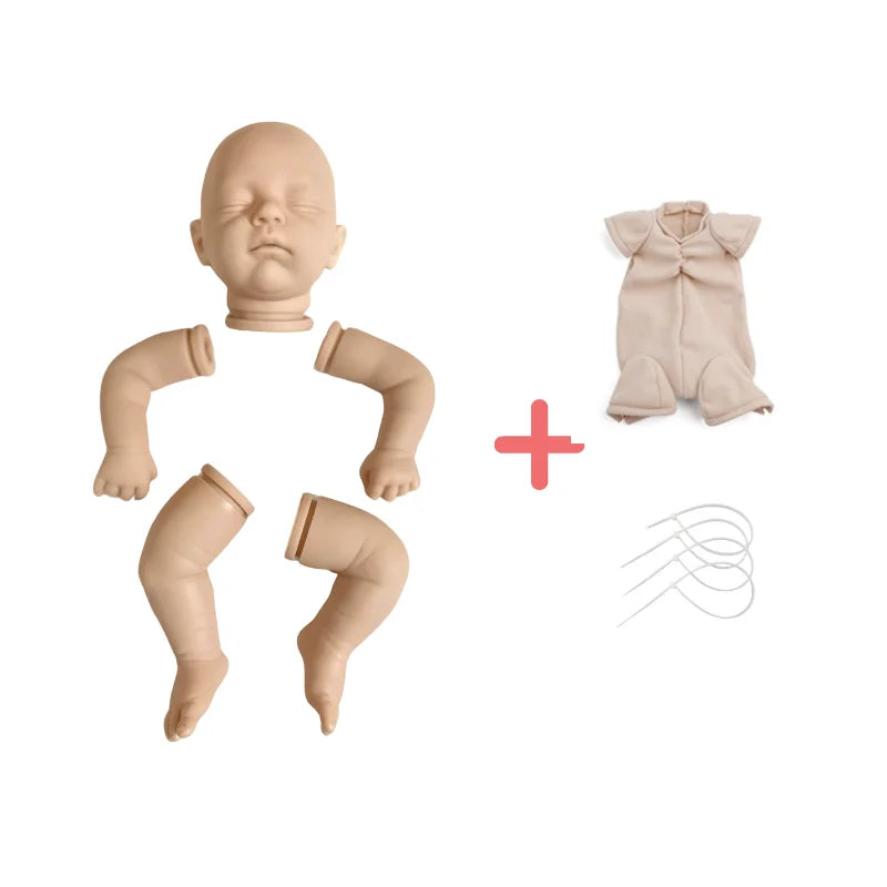 19″ Jamie Unpainted Vinyl Reborn Doll Kit with Cloth Body