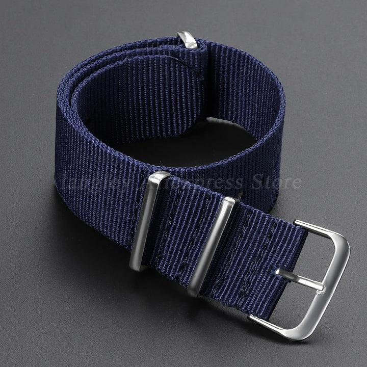 Nylon Army Sport Strap (18–22mm) – Black & Green