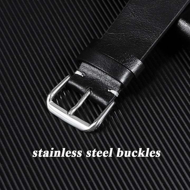 Vintage Leather Watch Strap – 18–24mm, Soft Quick-Release for Omega & Huawei GT4