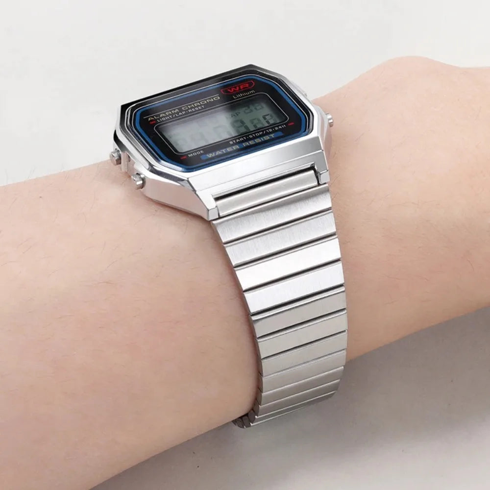 Stainless Steel Watch Strap for CASIO F-91W/A158 Series – 18/20mm Ultra-Thin