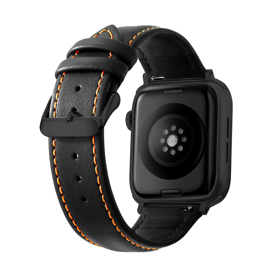 Genuine Leather Apple Watch Band 40–49mm for iWatch Series 3–8 & Ultra