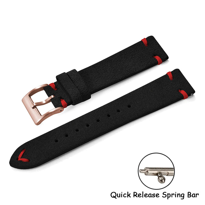 Suede Leather Watch Strap – 20-22mm Quick Release