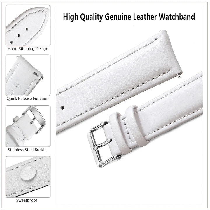 Top Grain Leather Watch Band 12–24mm (Quick Release)