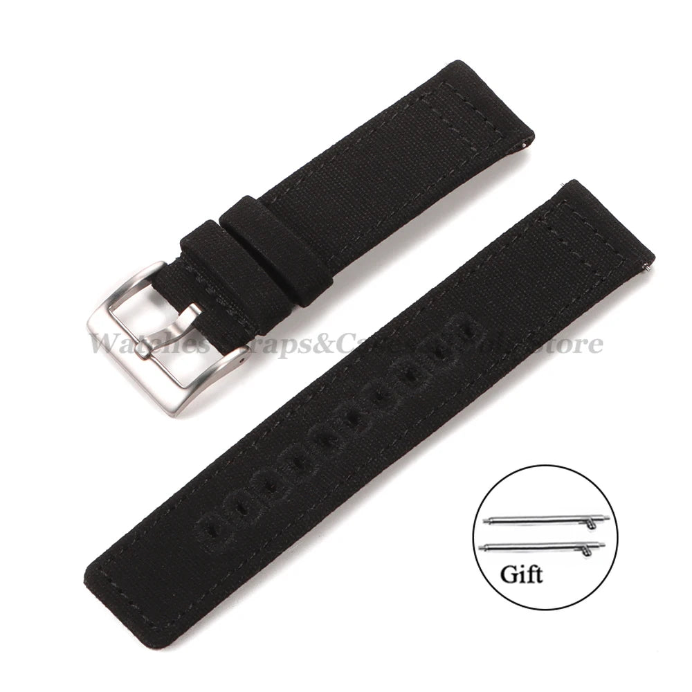 18mm 20mm 22mm Nylon Quick Release Watch Band Replacement Canvas Fabric Sport Strap for Seiko for Omega for Military Style Bands