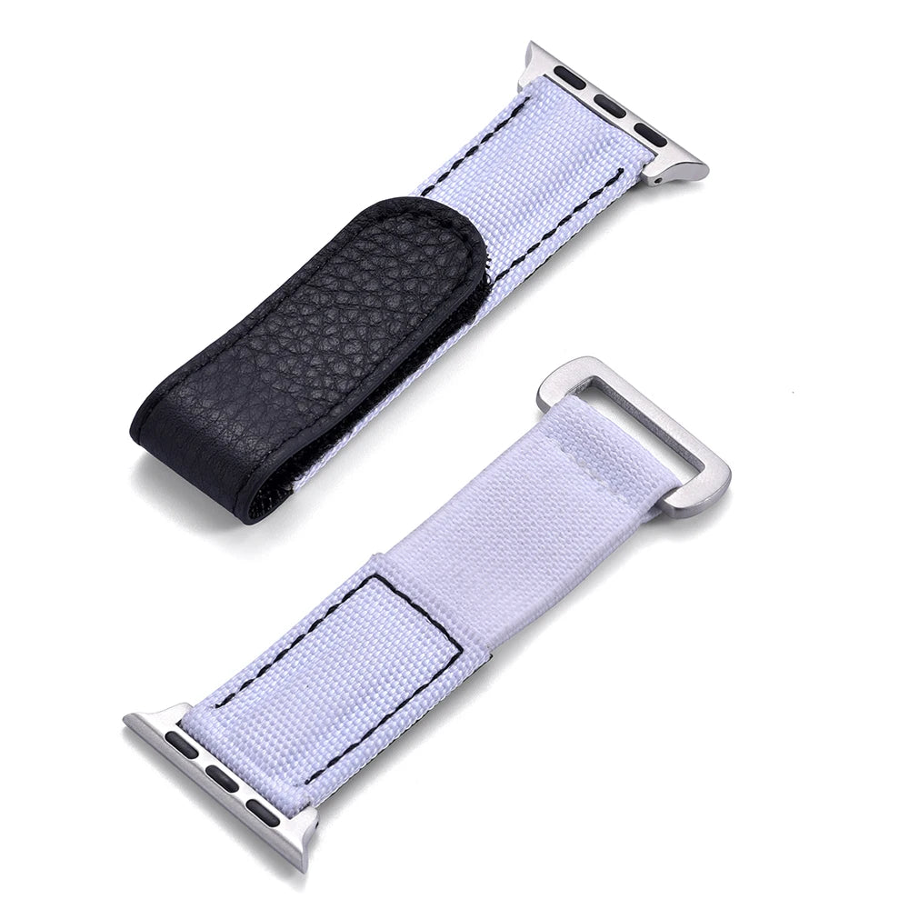 Braided Nylon Solo Loop For Apple Watch Band 45mm Ultra 2 49mm 38mm 44mm 40 41mm 42mm Leather Bracelet Series 10 9 8 7 5 se Belt