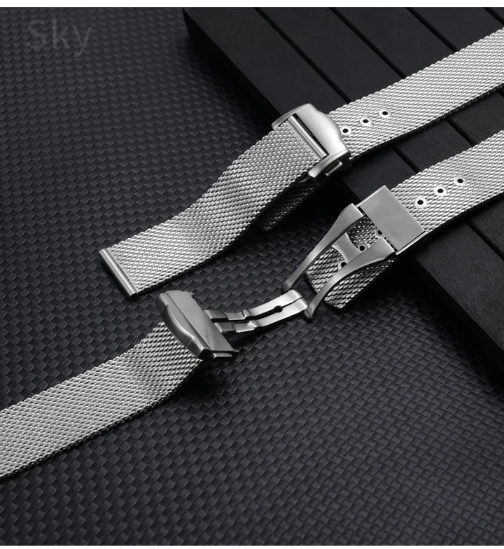 Milanese Mesh Steel Watch Band 20mm for Omega Haima 300
