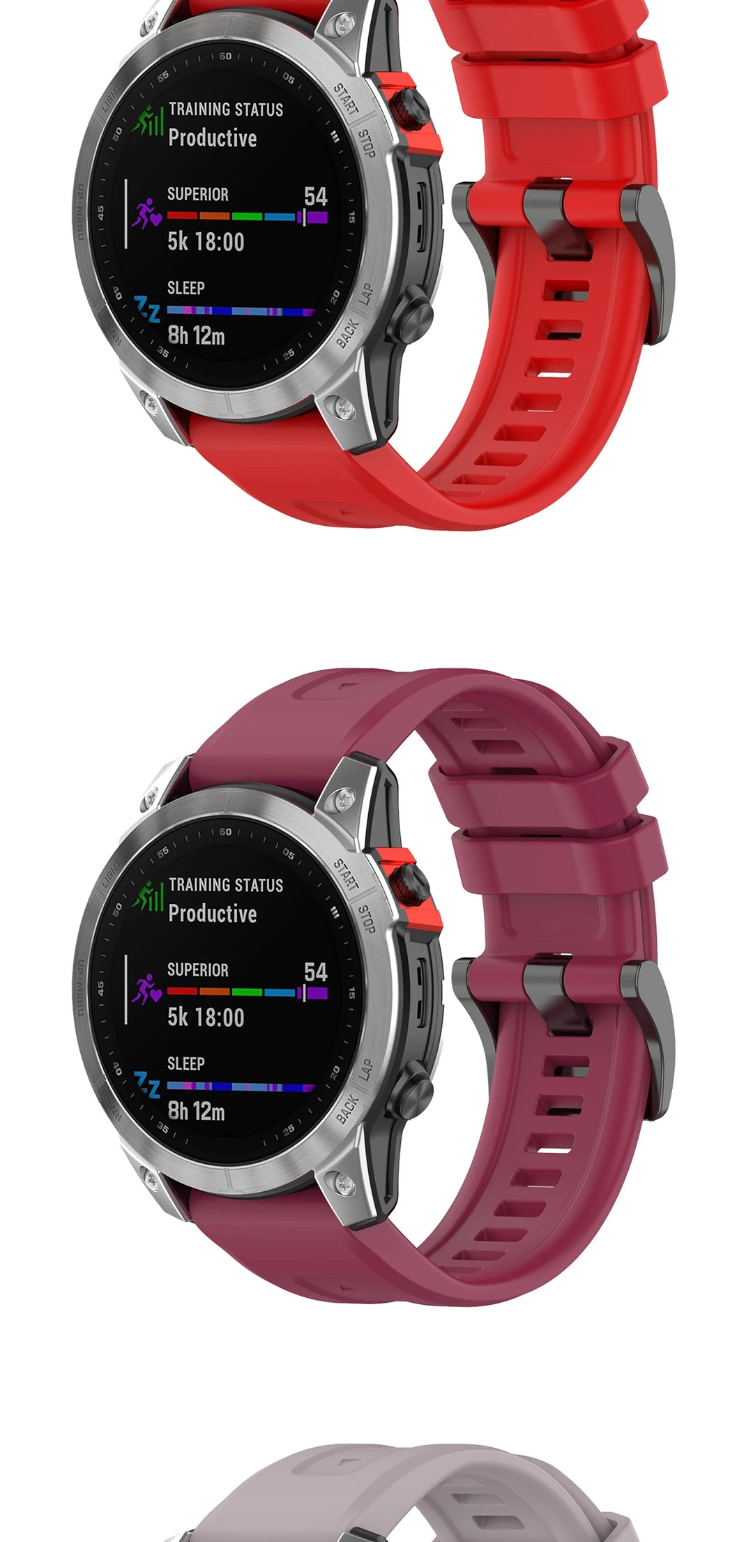 EasyFit Silicone Watch Strap for Garmin Fenix Series (20-26mm)