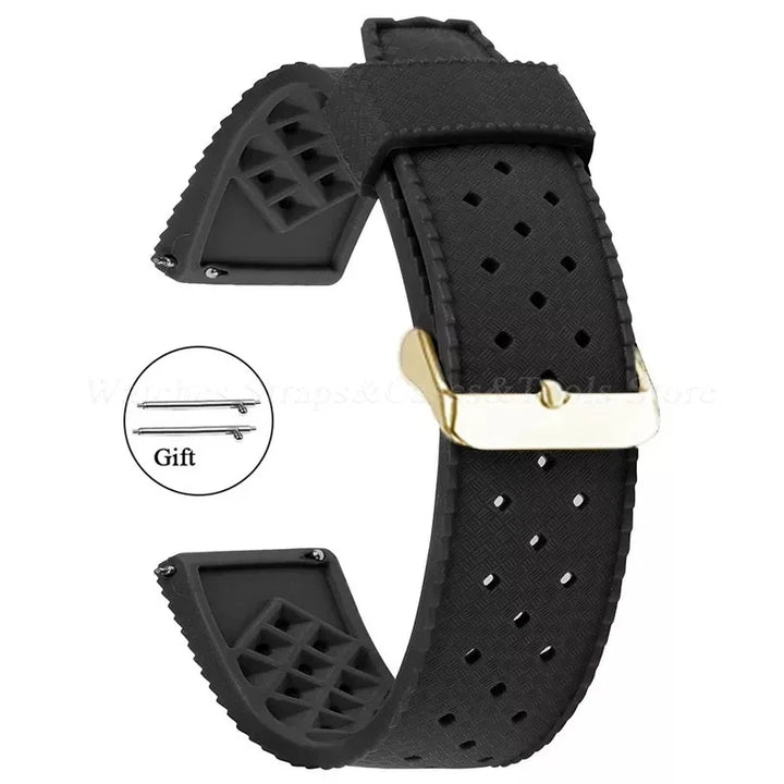 Premium Grade Tropic Silicone Watch Strap 20mm 22mm For Seiko For Oris For Omega Quick Release Diving Waterproof Rubber Bracelet