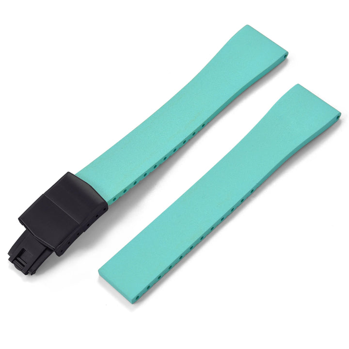 JUELONG FKM CTS Rubber Strap Quick Release Butterfly Black Buckle 16mm 18mm 19mm 20mm 21mm 22mm CTS Rubber WatchBand Cut to Size