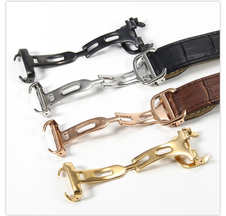 Genuine Leather Cartier Tank Solo Watch Strap 17–25mm (Brown & Black,