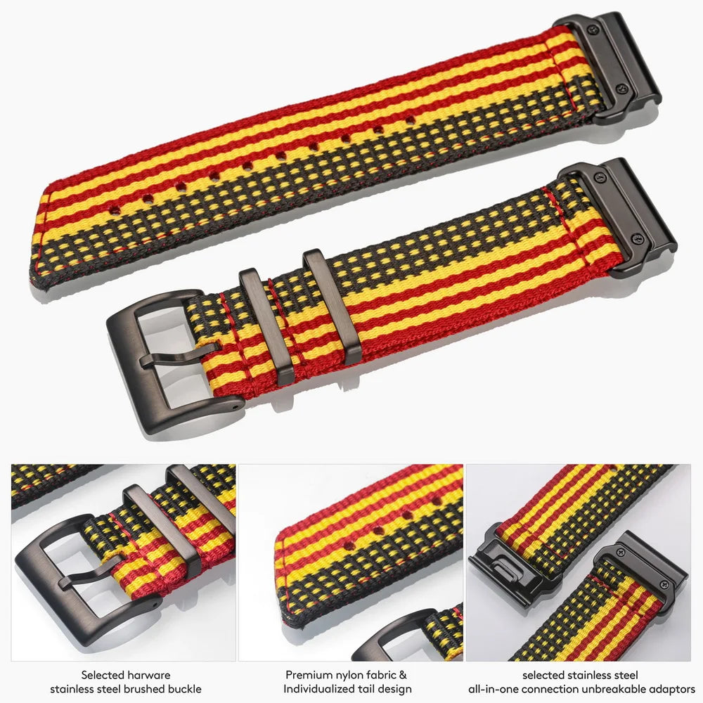 Nylon QuickFit Watch Strap – 22/26mm for Garmin Fenix 6/7/8, Epix, Instinct, Tactix, MARQ