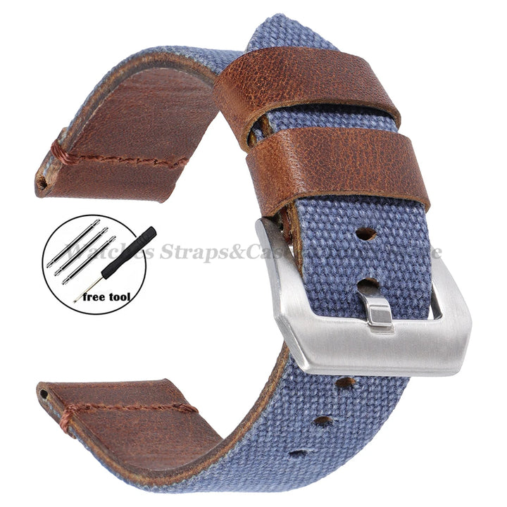 High Quality Durable Nylon Watch Strap Men Women Watchband 20mm 22mm 24mm for Panerai Retro Wristband Release Universal Bracelet