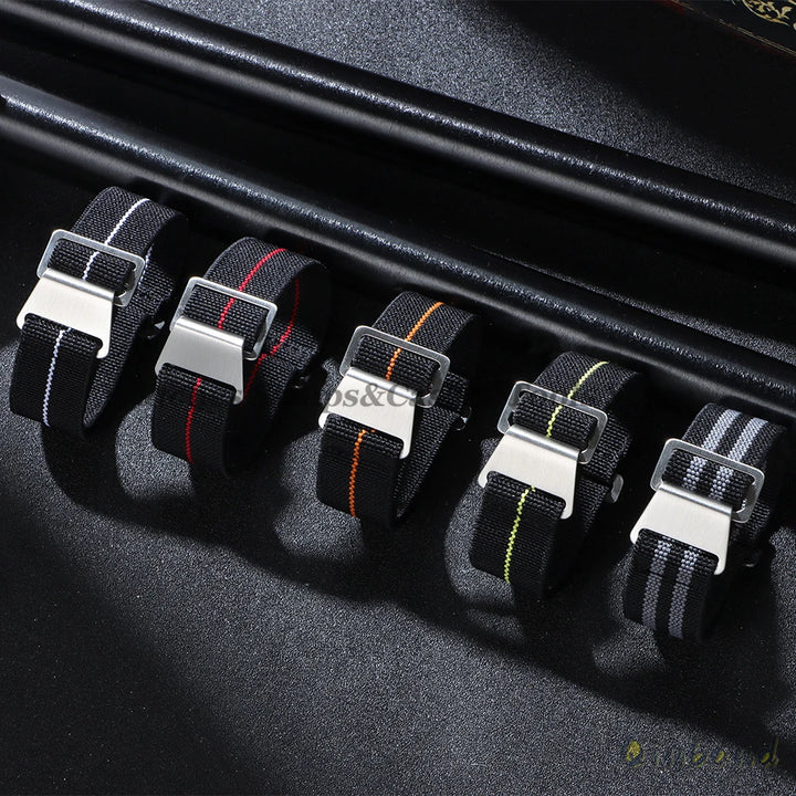 Elastic Nylon Watch Band for Seiko for Omega Sports Bracelets 18mm 20mm 22mm for Huawei Watch GT5/GT4/GT3 Parachute Watch Straps