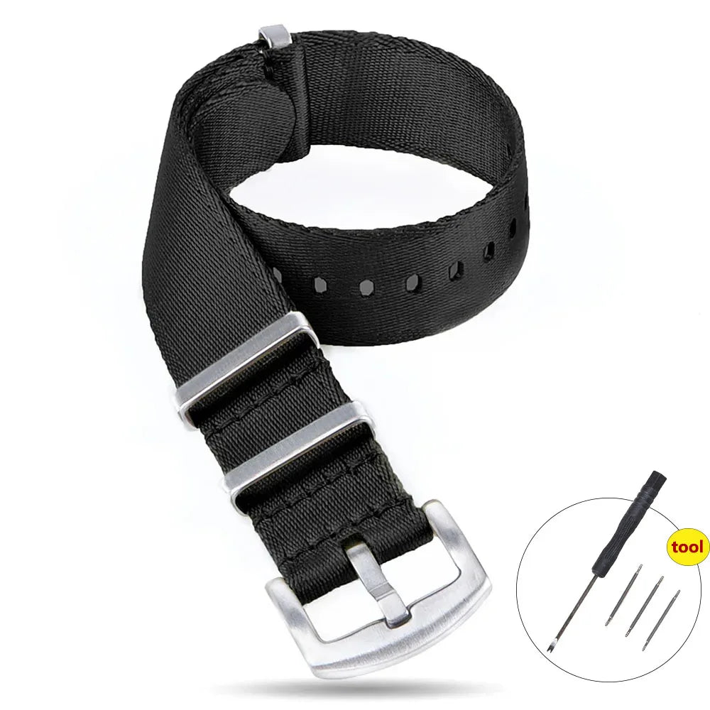 High Density Nylon Watch Band 20–22mm